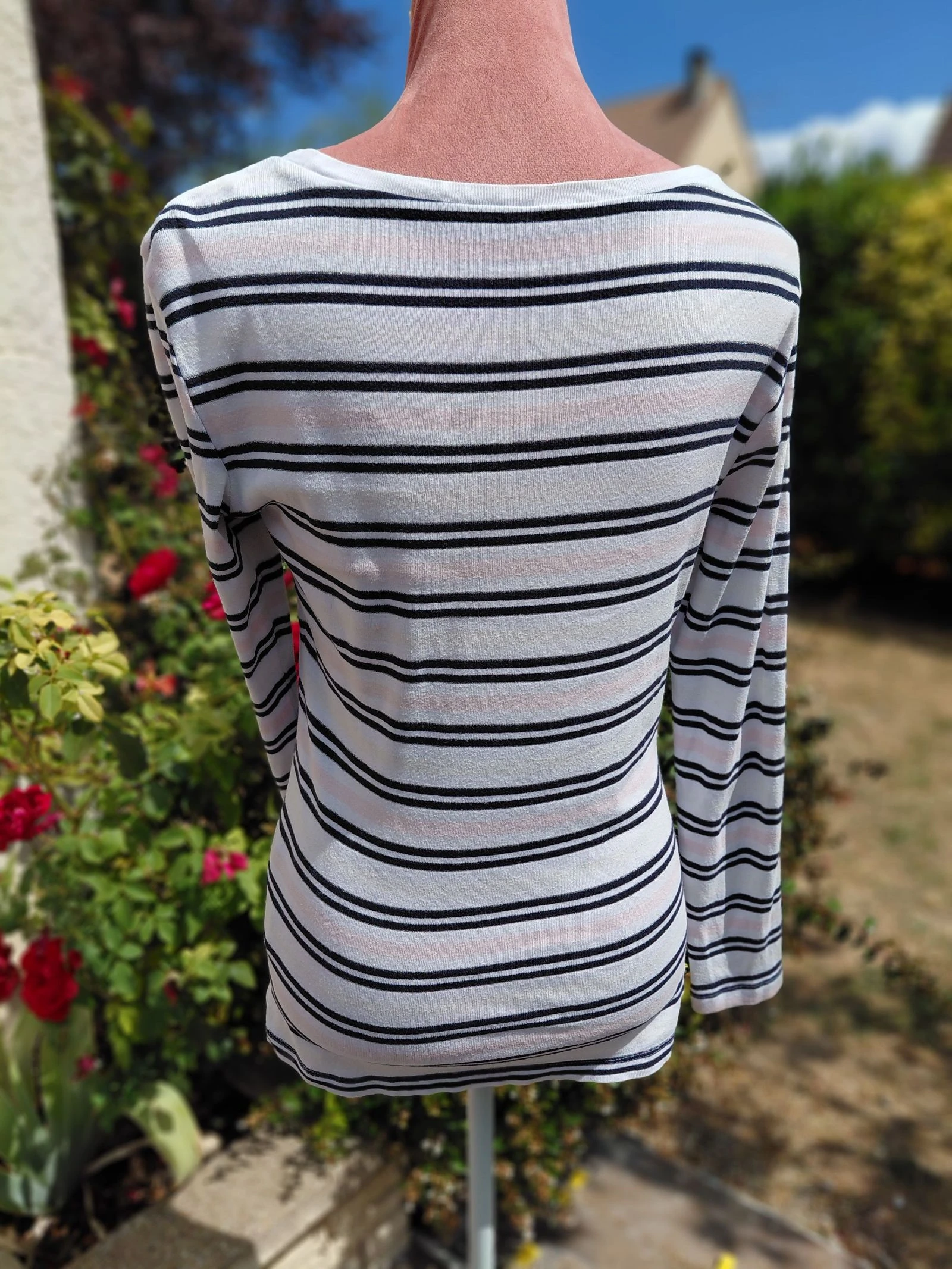 Camiseta de mangas compridas Tommy Hilfiger listrada - Tamanho S – photo 4